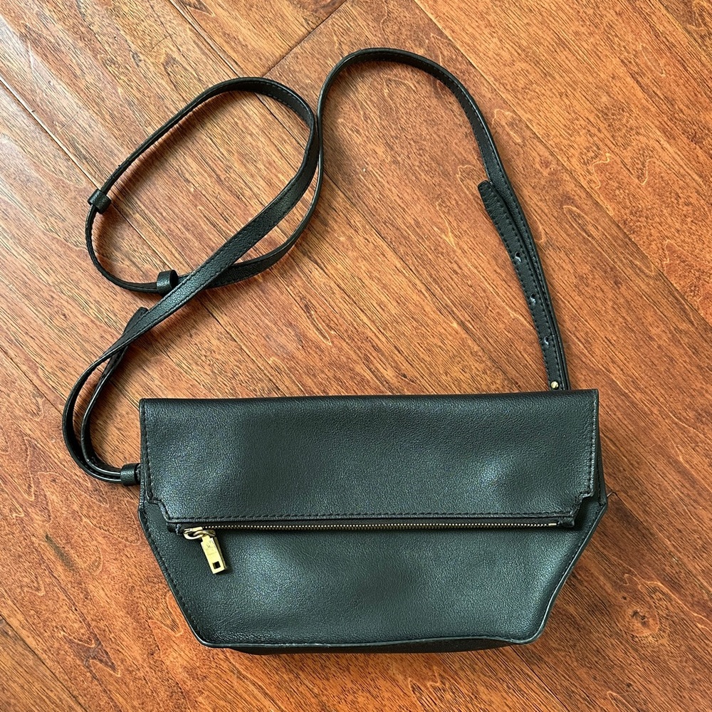 J. Crew Black Crossbody Bag with Adjustable Strap